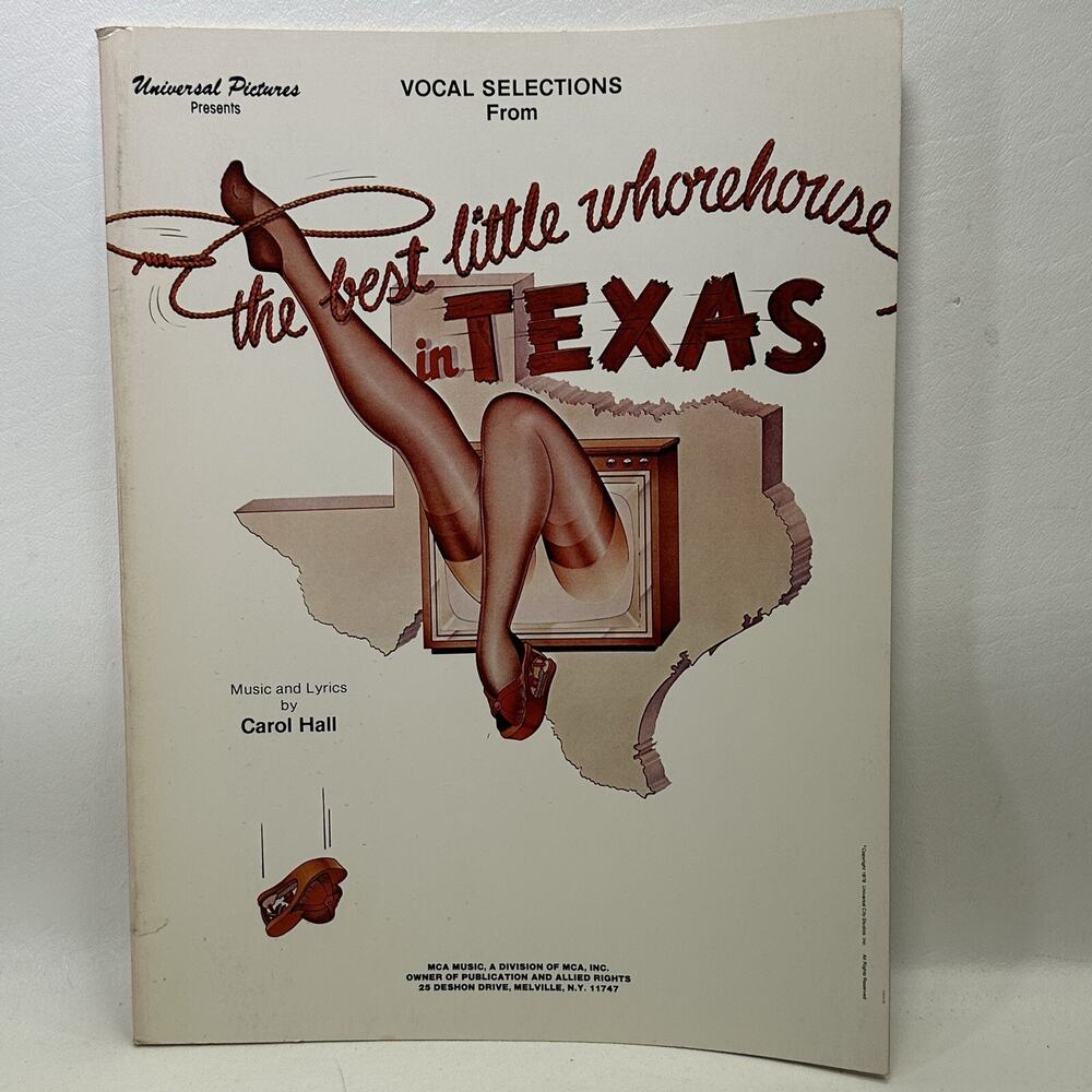 Best Little Whorehouse In Texas Vocal Selections Songbook Carol Hall 1979